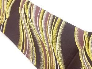 曲線模様織出し袋帯